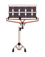 trampa tambor 2d lineal dibujos animados objeto. musical percusión instrumento solo aislado línea vector elemento blanco antecedentes. lado tambor. tambores hardware. parte de tambor conjunto color plano Mancha ilustración