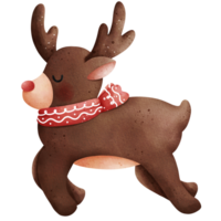 Watercolor Christmas Reindeer Illustration png