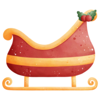 Watercolor Sleigh Illustration png