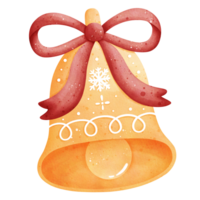 acquerello Natale campana illustrazione png