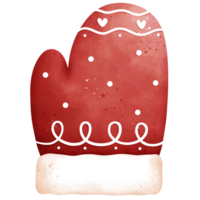 waterverf Kerstmis handschoen illustratie png