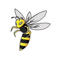 miel abeja logo modelo diseño. insecto firmar y símbolo. animal dibujos animados vector ilustración.