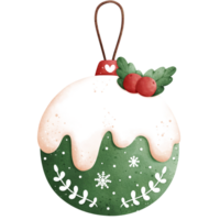 vattenfärg jul boll illustration png