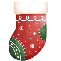 Watercolor Christmas Stocking Illustration png