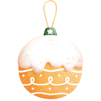 vattenfärg jul boll illustration png