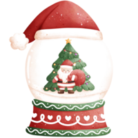 Watercolor Christmas Snow Globe Illustration png