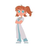The female doctor looks funny and interesting when she wears her special clothes Vector Illustration
