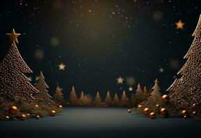 Ai generative Christmas background with negative space realistic image ultra hd high design very detailed photo