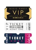 Ticket template set. Ready design for your business. Isolated on white background. Vector. vector