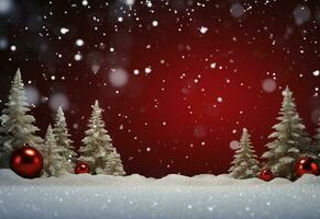 Ai generative Christmas background with negative space realistic image ultra hd high design very detailed photo