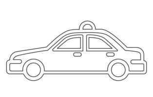 Taxi coche ilustración vector. amarillo Taxi coche plano ilustración. vector