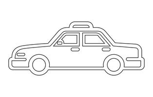 Taxi Car illustration vector. Yellow taxi Car Flat illustration. vector