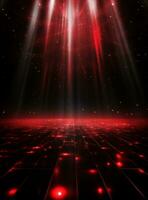 Ai generative Backdrop With Illumination Of Red Spotlights For Flyers realistic image ultra hd high design photo