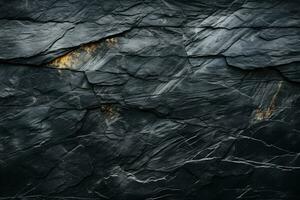 Black stone or slate texture background for design projects presentations or digital creations photo