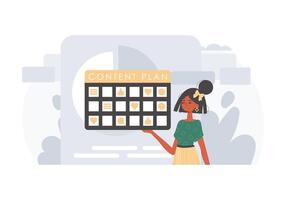 How to create a content plan for your blog vector