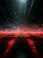 Ai generative Backdrop With Illumination Of Red Spotlights For Flyers realistic image ultra hd high design photo