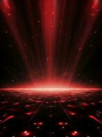 Ai generative Backdrop With Illumination Of Red Spotlights For Flyers realistic image ultra hd high design photo