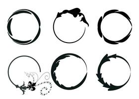 Enso zen stroke circle japanese brush symbol vector illustration.