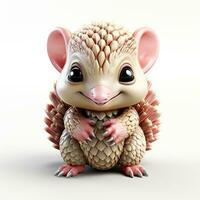 3d cartoon cute armadillo photo