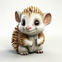 3d cartoon cute armadillo photo