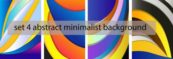 set of 4 minimalist background vector