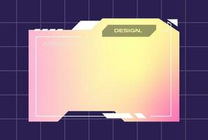 Futuristic pop up interface illustration. Video overlay element. vector