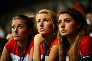 Sad American beach soccer fans photo