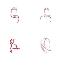 Women Hijab Beauty Vector Logo Template