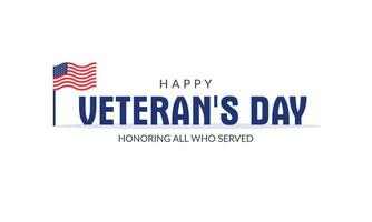 Veterans Day, honoring all who served. vector