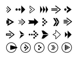 Arrows black icon vector