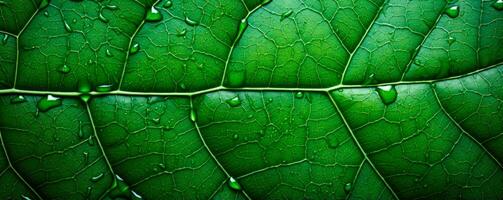 Macro view of leaf vein patterns background with empty space for text photo