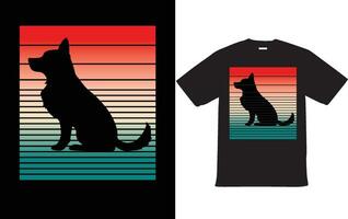 Clásico perro t camisa diseño vector eps archivo para t camisa diseño