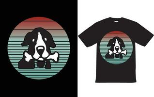 Clásico perro t camisa diseño vector eps archivo para t camisa diseño