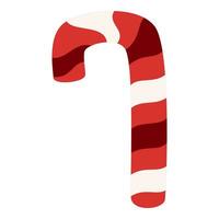 Flat Candy Cane Element. Christmas Event. Vector Illustration