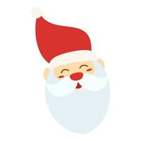 Flat Santa Claus Head Character. Christmas Event. Vector Illustration