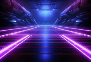 Neon illuminated futuristic backdrop realistic image, ultra hd, high design very detailed photo