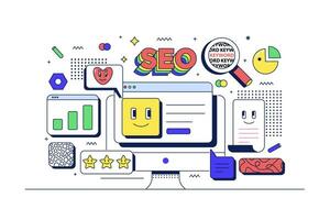 seo servicios concepto vector