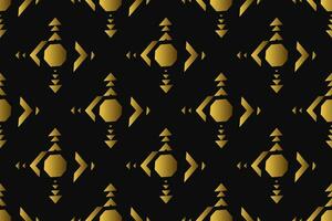 Abstract geometric pattern with lines, rhombuses a seamless vector background. black and gold texture