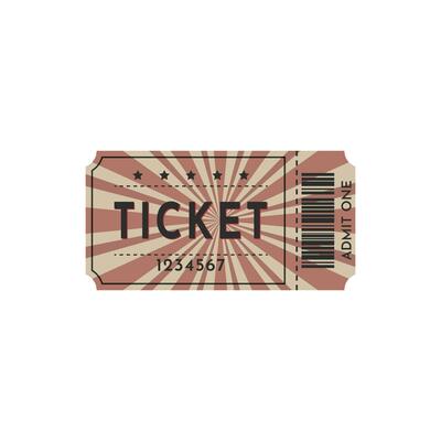Circus ticket vector design logo template