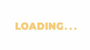 Bouncing letters 2D loading text animation. Bounce effect animated cartoon preloader, flat ui element 4K video loader motion graphic. Jumping letters download, upload progress indicator gif