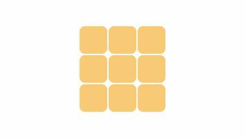 Cubes appearing and disappearing 2D loading animation. Rubik cube pieces animated cartoon preloader, flat ui element 4K video loader motion graphic. Geometric download, upload progress indicator gif