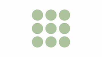 Square dots flickering 2D loading animation. Circles blinking animated cartoon preloader, flat ui element 4K video loader motion graphic. Geometric connection download, upload progress indicator gif