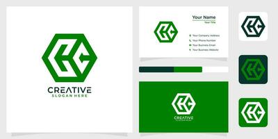 Initial letter CHC hexagon line logo design creative technology simple gold and business card vector