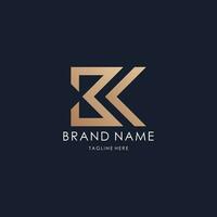 letter K logo monogram design vector luxury golden style creative