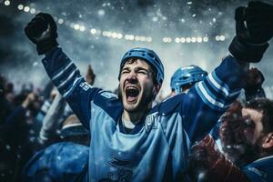 Hockey players are delighted to have won photo