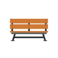 Bench icon in flat style. Comfortable rest vector illustration on isolated background. Park chair sign business concept.