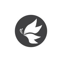 Black silhouette butterfly icon and symbol template vector