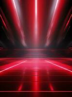 Ai generative Backdrop With Illumination Of Red Spotlights For Flyers realistic image ultra hd high design photo