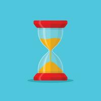 Hourglass icon in flat style. Sandglass vector illustration on isolated background. Sand clock sign business concept.