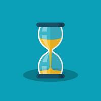 Hourglass icon in flat style. Sandglass vector illustration on isolated background. Sand clock sign business concept.